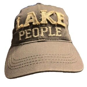 We People Pavilion Lake People Gray Distressed Baseball Hat Cap Adjustable OSFM